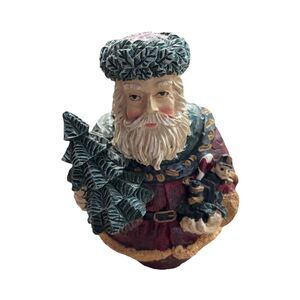 VTG Windsor Collection Santa Figurine 5" Resin Bust Christmas Holiday Decor 90s